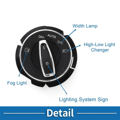 Headlight Lamp Fog Light Control Switch for Porsche 718 (2017-2023)