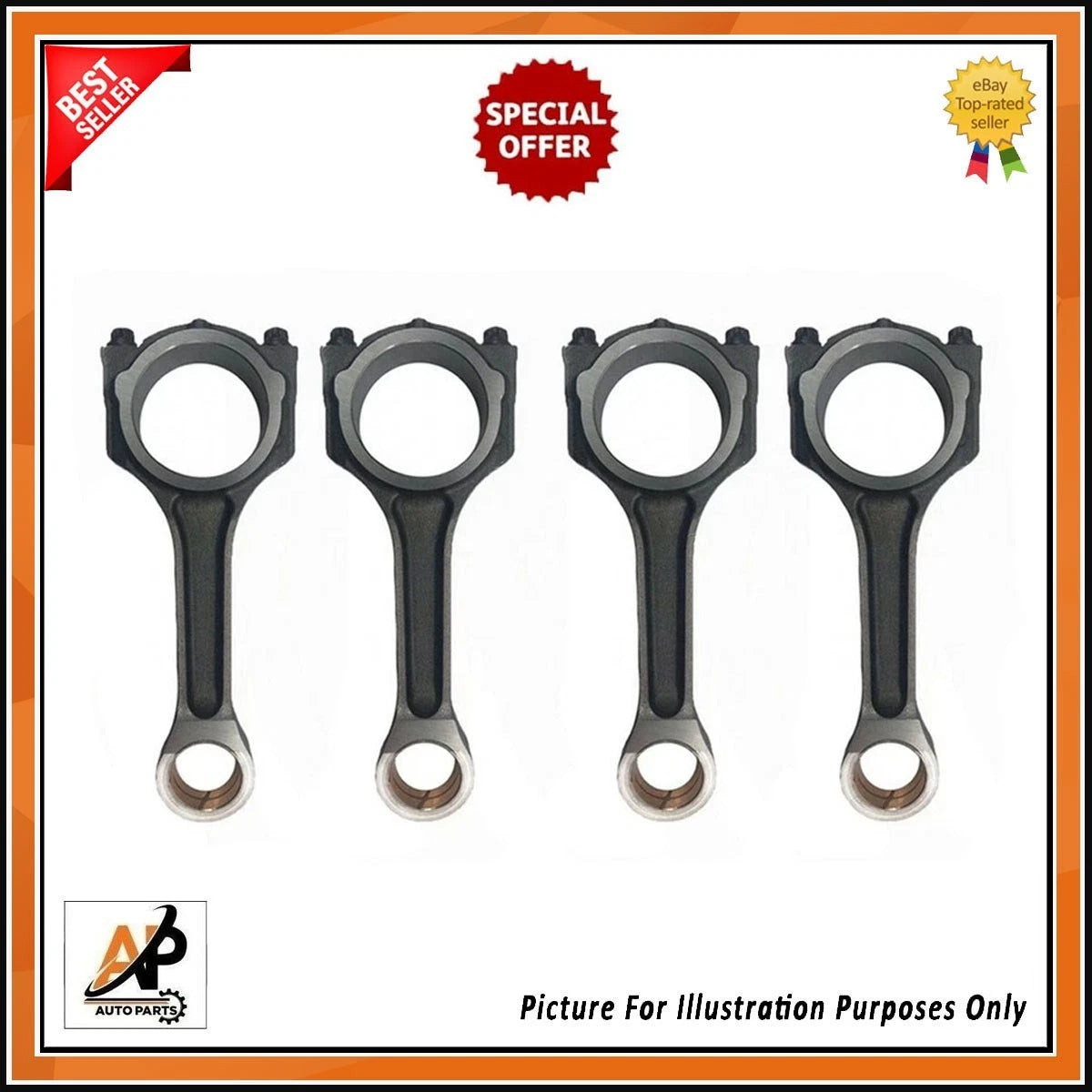 Connecting Rod Con Rod Set for Ford Tourneo Custom 2.2 TDCI (2014–2018)