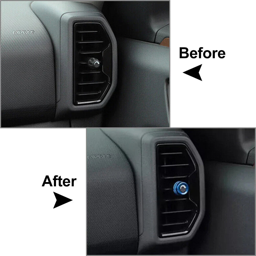 Blue Center Air Conditioner Vent Ring Cover for Ford Bronco Sport (2021-2024)