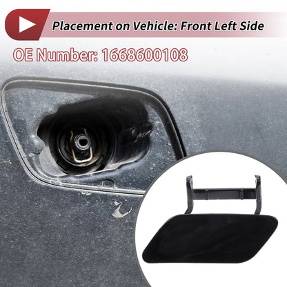 Front Left Washer Nozzle Cover for Mercedes-Benz ML350 (2012-2015) Black 1 x