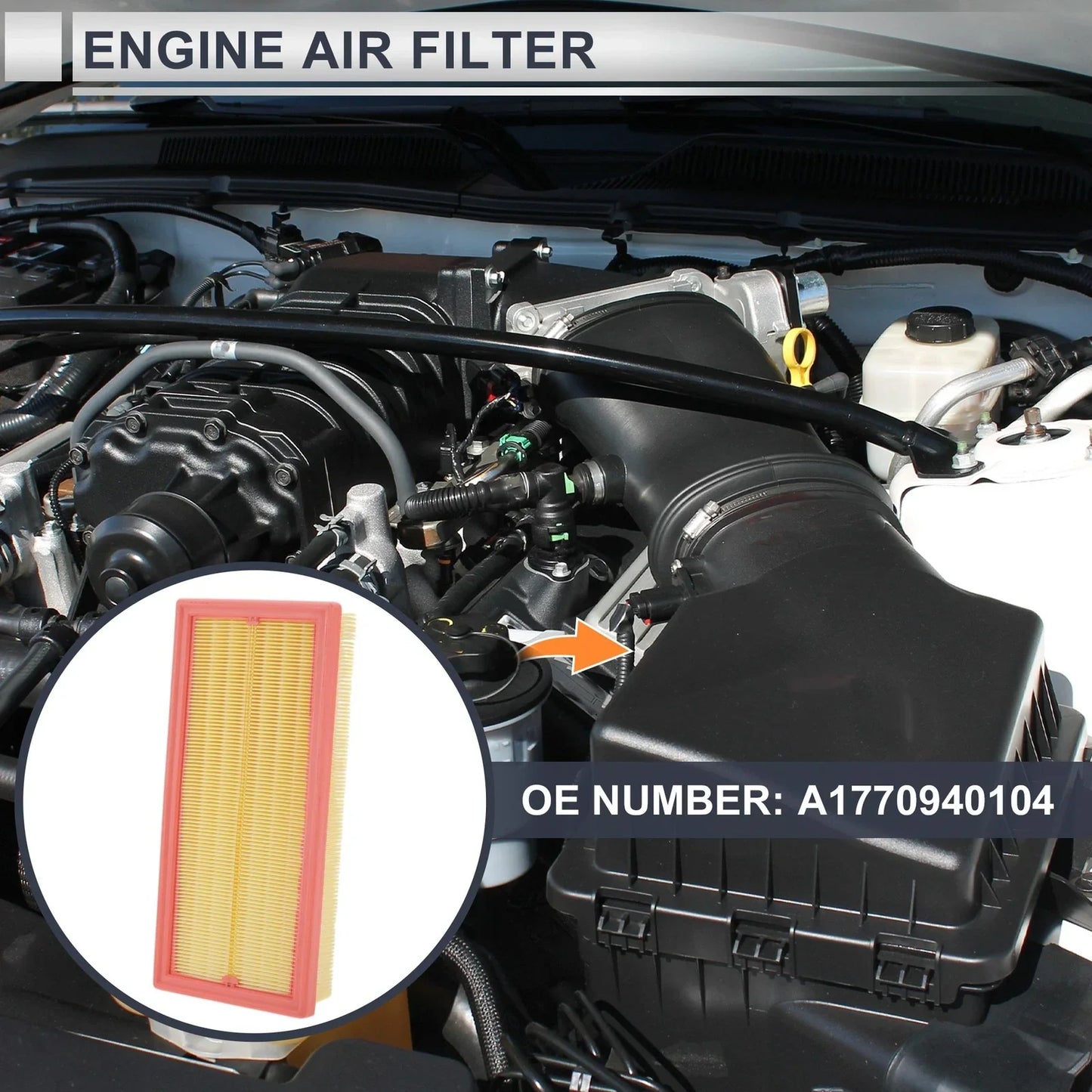 Engine Air Filter for Mercedes-Benz G550 Base 4.0L V8 Gas (2019-2024)