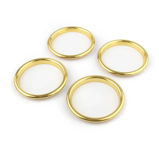 Air Vent Outlet Ring Covers 4 x for Audi A3 8V Stainless Steel Yellow (2012-2019)