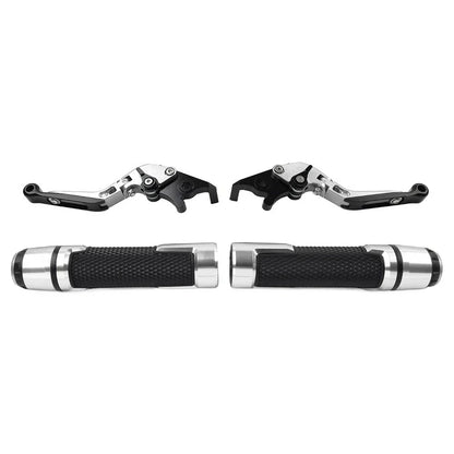 Folding Extendable Brake Clutch Levers & Handlebar Grips for Benelli BN302S