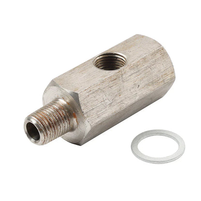 1/8" NPT Oil Pressure Sensor Tee Adapter for Turbo Supply Feed Line Gauge
