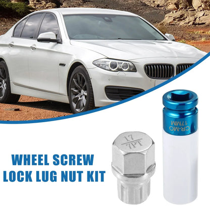 Wheel Screw Lock Lug Nut Set with Socket Protector for BMW