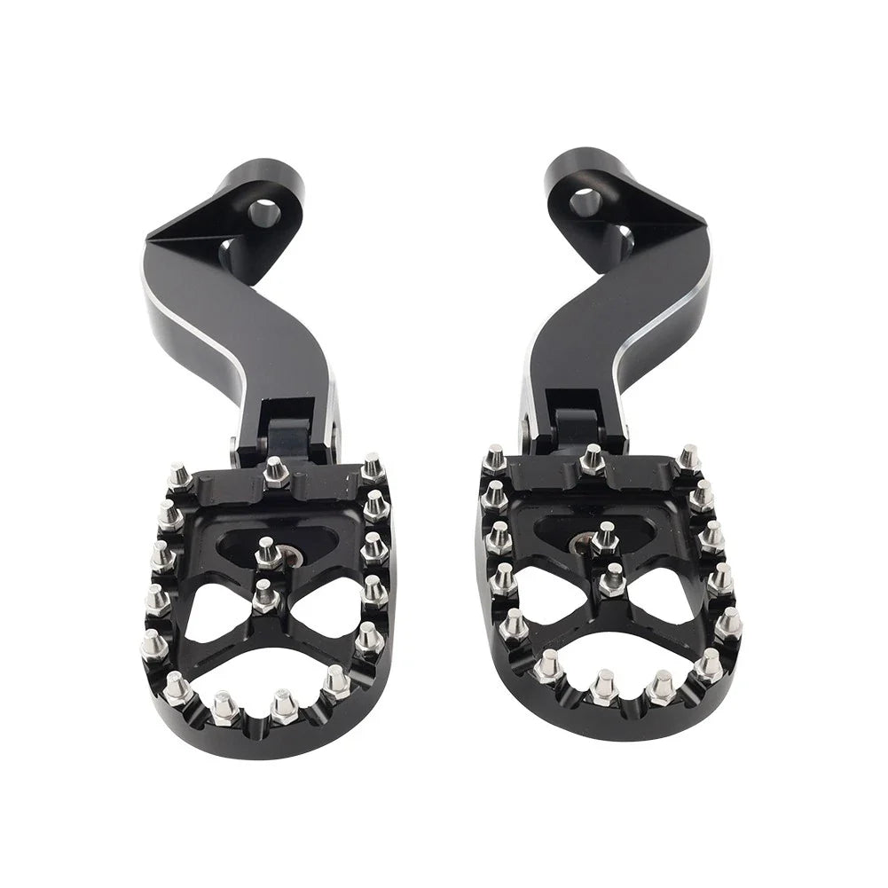 Black Rear Passenger Pedals Mount Kit for Harley Touring Electra Glide (1993-2024)