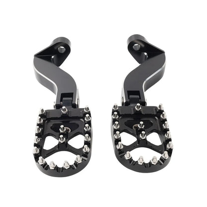 Black Rear Passenger Pedals Mount Kit for Harley Touring Electra Glide (1993-2024)