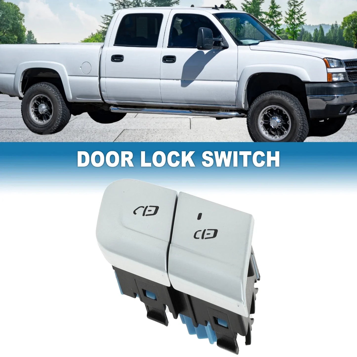 Door Lock Switch for Mercedes-Benz EQS (2022-2023) - Plastic Black