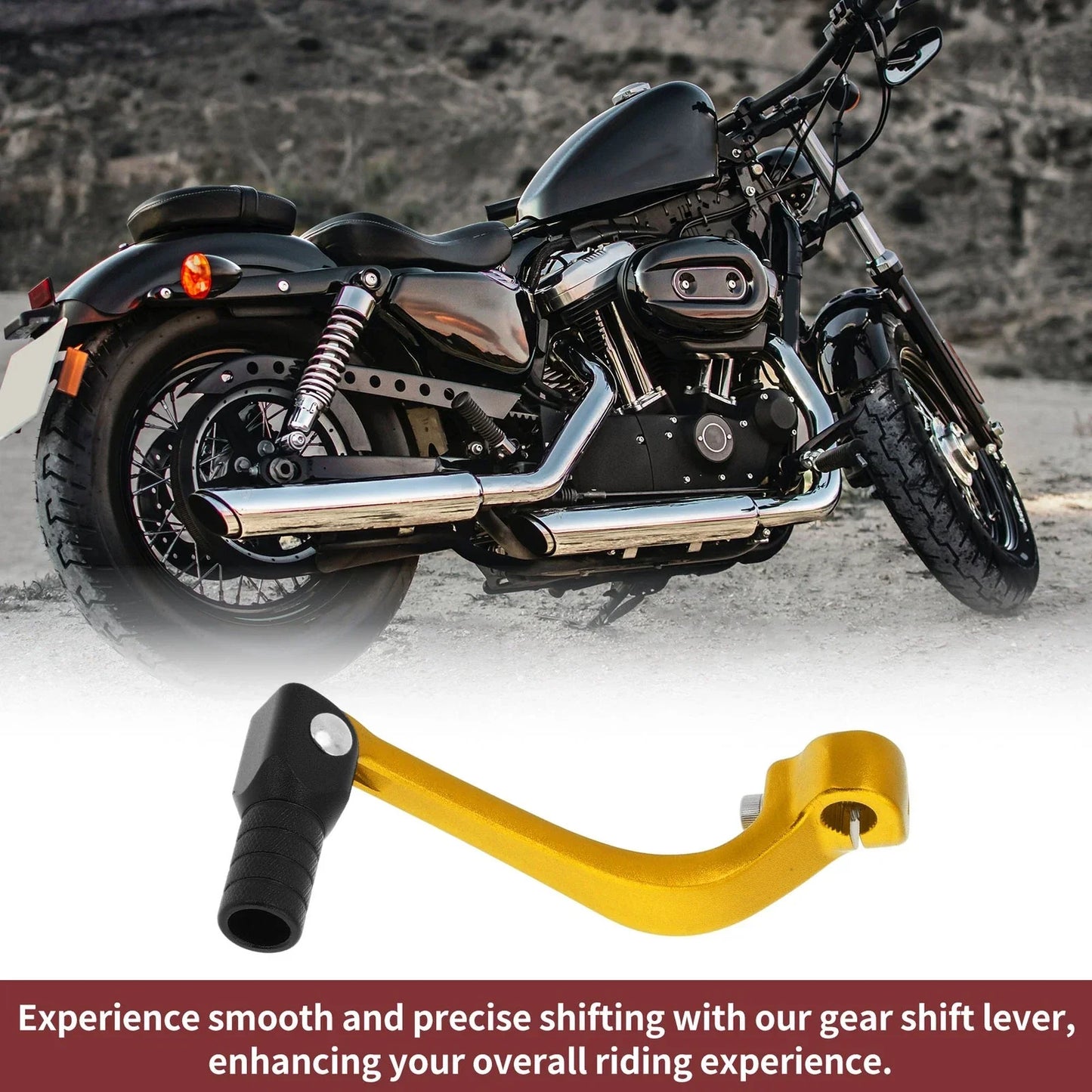 Folding Motorcycle Gear Shifter Lever for Honda CRF110F (2013-2018) Gold Black