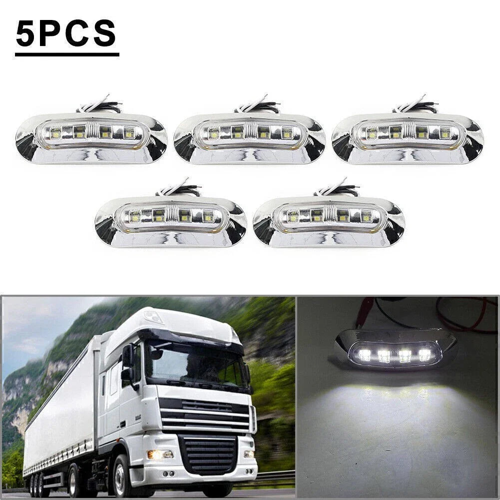 5 x LED Side Clearance Marker Lights for Truck Trailer Pickup 12V 24V