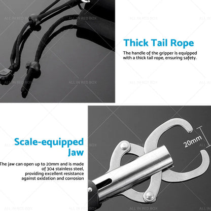 Stainless Steel Fish Lip Grabber Gripper Tool for Fishing Scale 30KG