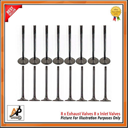 Engine Inlet Exhaust Valve 16 Piece Set Replacement for Mercedes M271 (2002–2015)