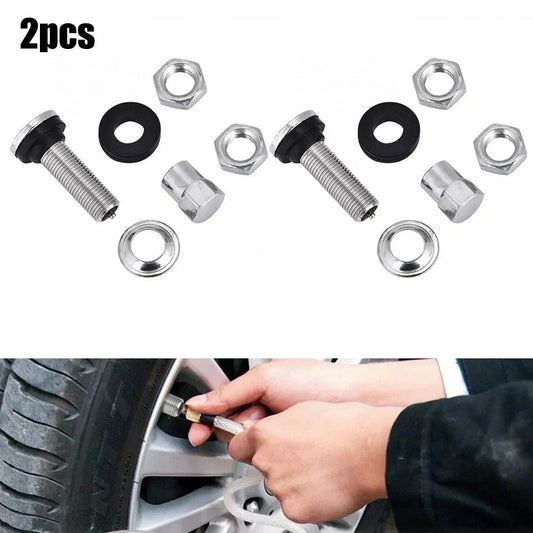 2 x Tire Valve Short Stems for Cars & Motorcycles