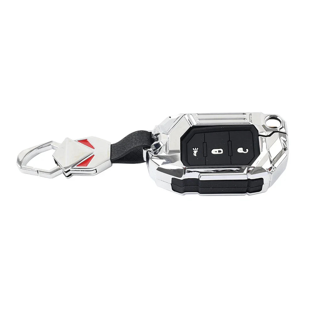 Silver Keyless Remote Key Fob Cover for Jeep Gladiator (2020-2024)