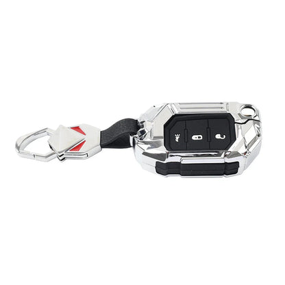Silver Keyless Remote Key Fob Cover for Jeep Gladiator (2020-2024)