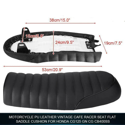 Flat Seat Hump Saddle for Yamaha Honda Cafe Racer Motorcycle