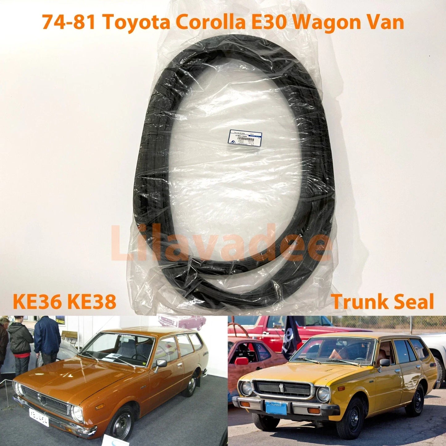 Trunk Lid Weatherstrip Rubber Seal for Toyota Corolla KE36 KE38 Wagon Van