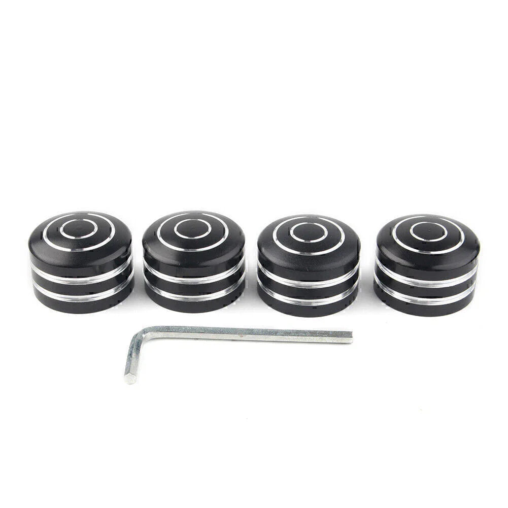 4 x Black Head Bolt Covers for Harley Sportster 883 XL (1986-2017)