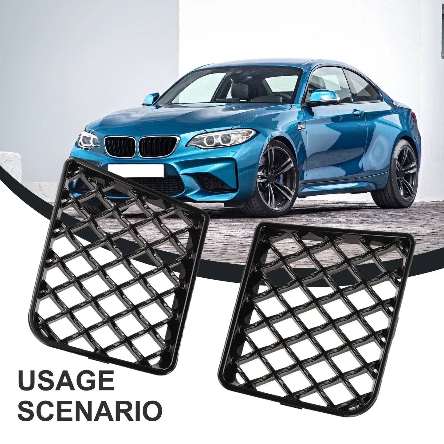 2 x Front Lower Bumper Mesh Grill Guard for BMW G87 M2 (2023–2025)