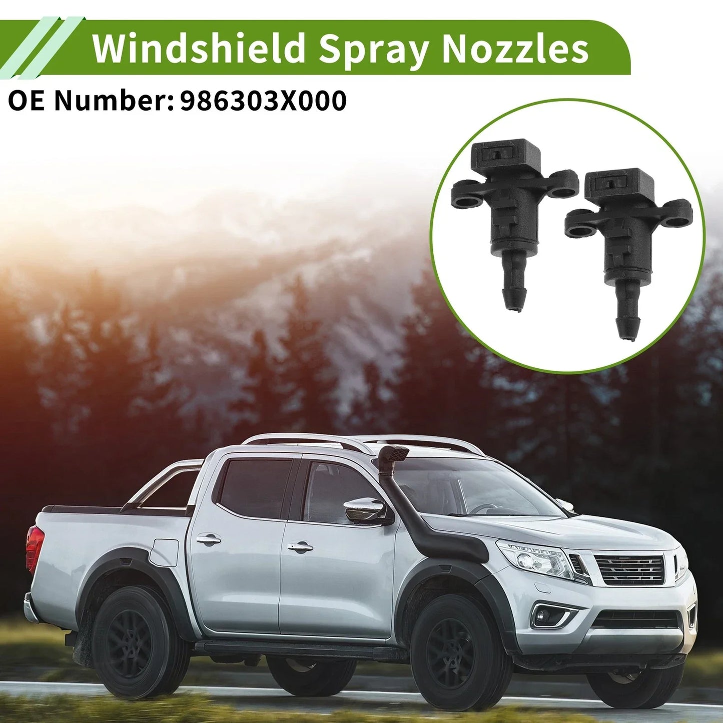 Windshield Washer Nozzle & Hose Connector for Hyundai