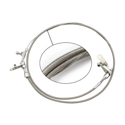 Stainless Steel Braided Kick Down Cable for Ford C6 Transmission (1966-1996)