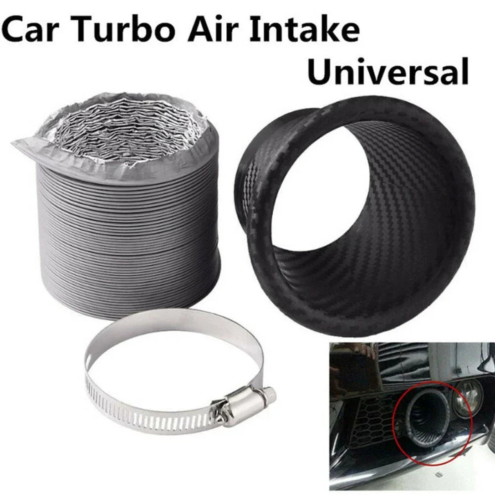 Air Intake Pipe Carbon Fiber Style for Turbo Front Bumper Car