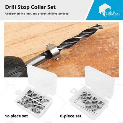 3mm-16mm Drill Stop Collar Set for Woodworking Drill Bits