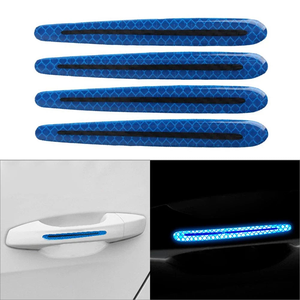 Universal Carbon Fiber Door Handle Reflective Sticker for Car Scratch Protection
