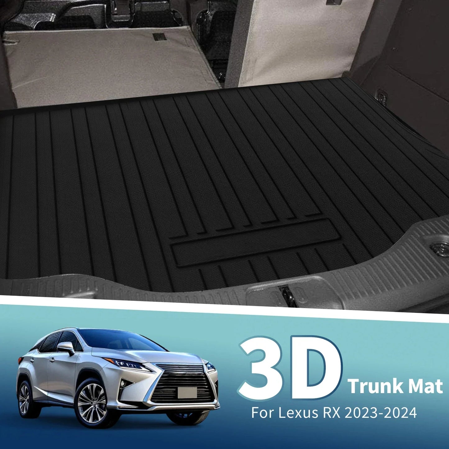 Flat Face Cargo Liner Rear Trunk Mat for Lexus RX (2023-2024) 1 x TPE