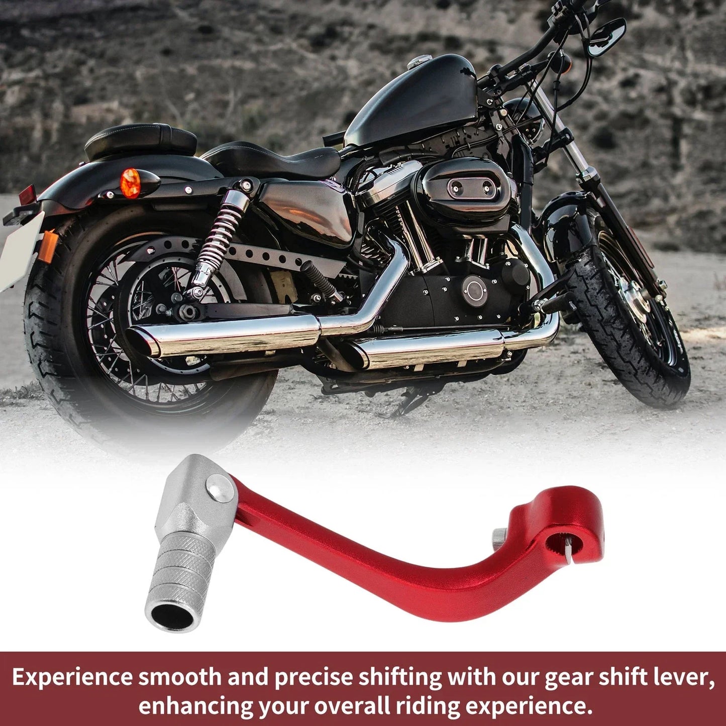 Folding Motorcycle Gear Shifter Lever for Honda CRF110F (2013-2018) Red Silver