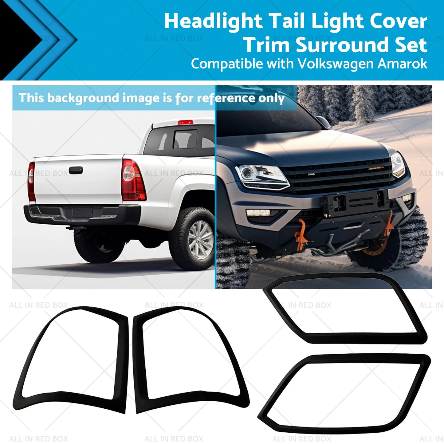 Headlight & Tail Light Cover Trim Set for Volkswagen Amarok (2009-2022)
