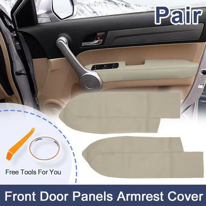 Beige Front Door Armrest Covers for Honda CRV (2007-2012)