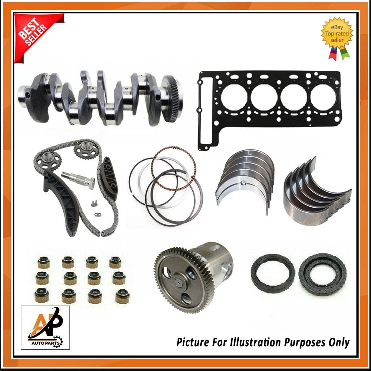 Crankshaft 4 Web + Engine Rebuild Kit for Mercedes-Benz Vito 2.2 OM651 (2003–2018)