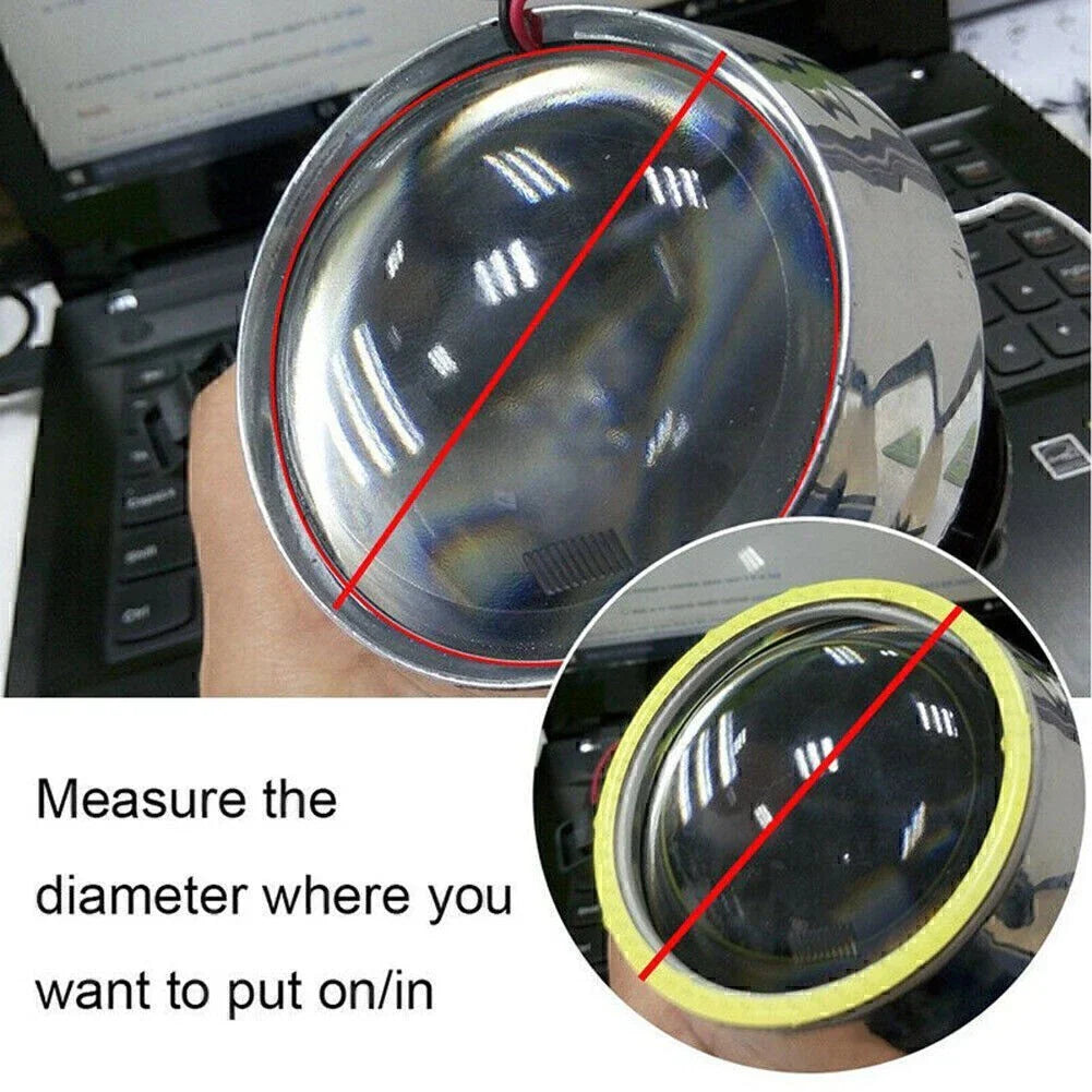 80MM RGB COB Car Headlight LED Halo Rings Light (Fits Various Models)