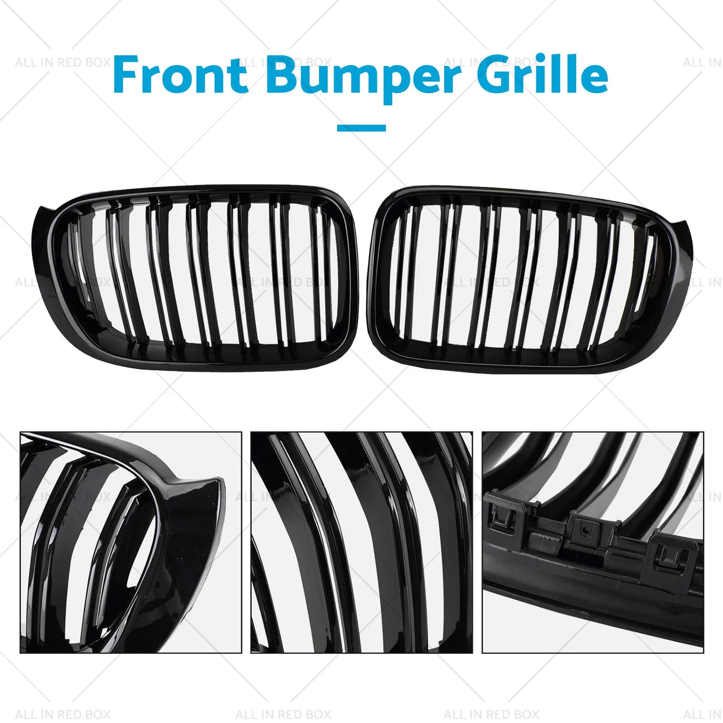 Front Bumper Kidney Grille for BMW X3 X4 F25 F26 (2014-2017)
