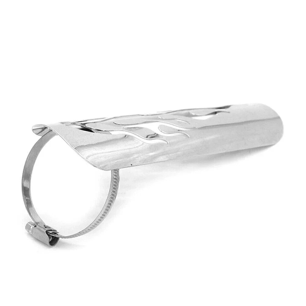 Universal Silver Exhaust Muffler Pipe Heat Shield Cover for Motorcycle