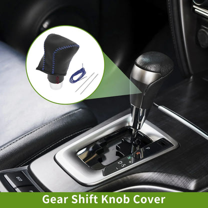 Car Gear Shift Knob Cover for Lexus ES300h 2018-2023 Pebbled Black Blue