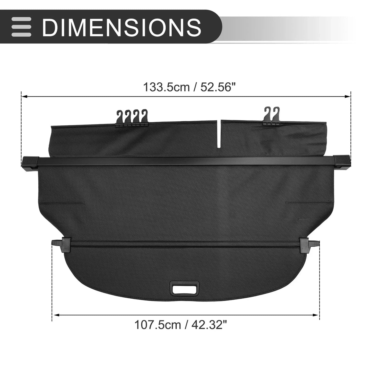 Retractable Cargo Cover for Honda CR-V Trunk Parcel Shelf Black Carbon Fiber