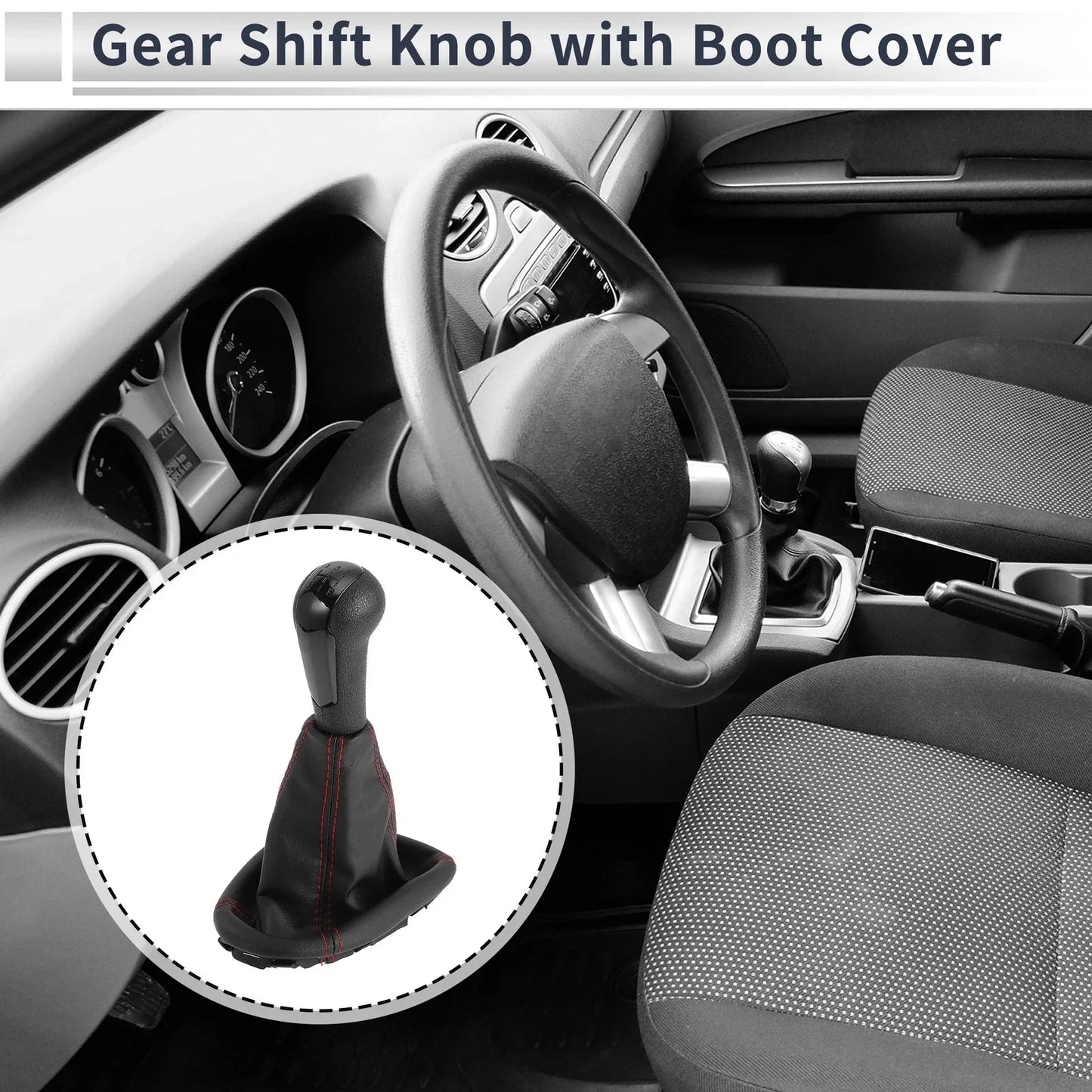 5 Speed Gear Shift Knob & Cover for Chevrolet Spark (2011-2015)