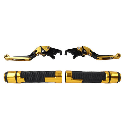 Gold Extendable Brake Clutch Levers Grip Set for Kawasaki ZX10R (2016-2023)