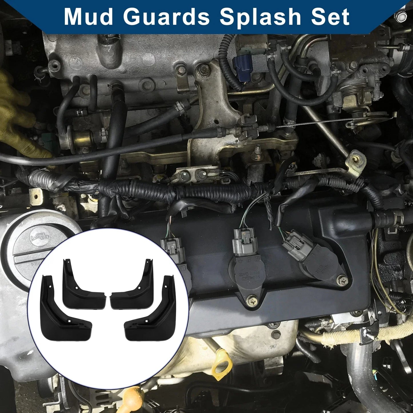 Mud Flaps Splash Guards Set for Mercedes Benz E-Class (2016-2023)