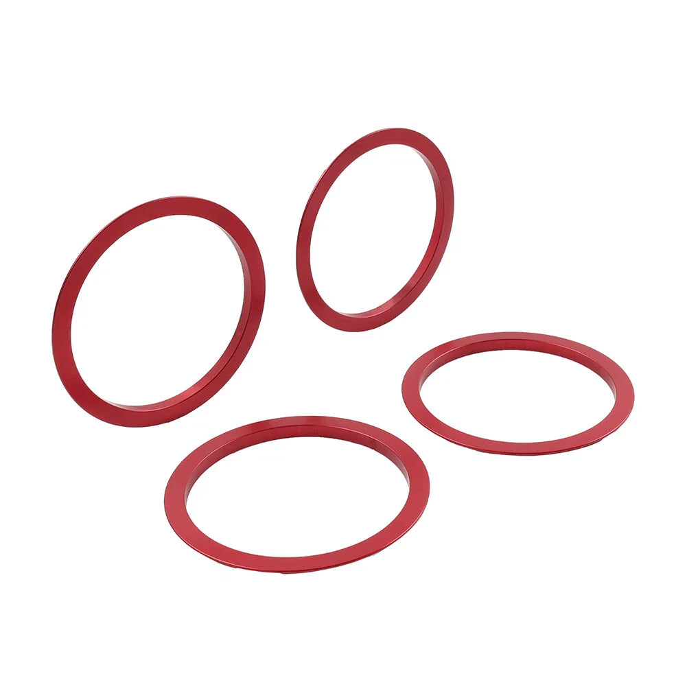 Red A/C Vent Ring Trim Covers for Toyota Tacoma (2016-2022)