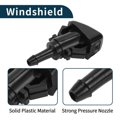 Windshield Washer Nozzle & Gasket, Fluid Hose for Dodge (2001-2009)