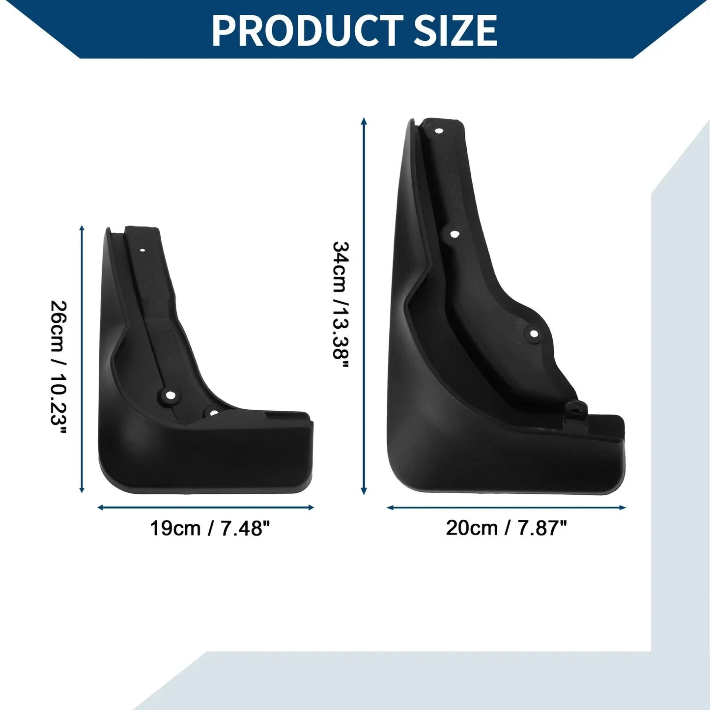 Mud Flaps Splash Guards 1 Set for Mercedes-Benz C-Class Sport (2013-2015)