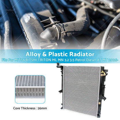 Radiator for Mitsubishi Triton ML MN Express L400 2.4 2.5 3.2 3.5 TD (2006-)
