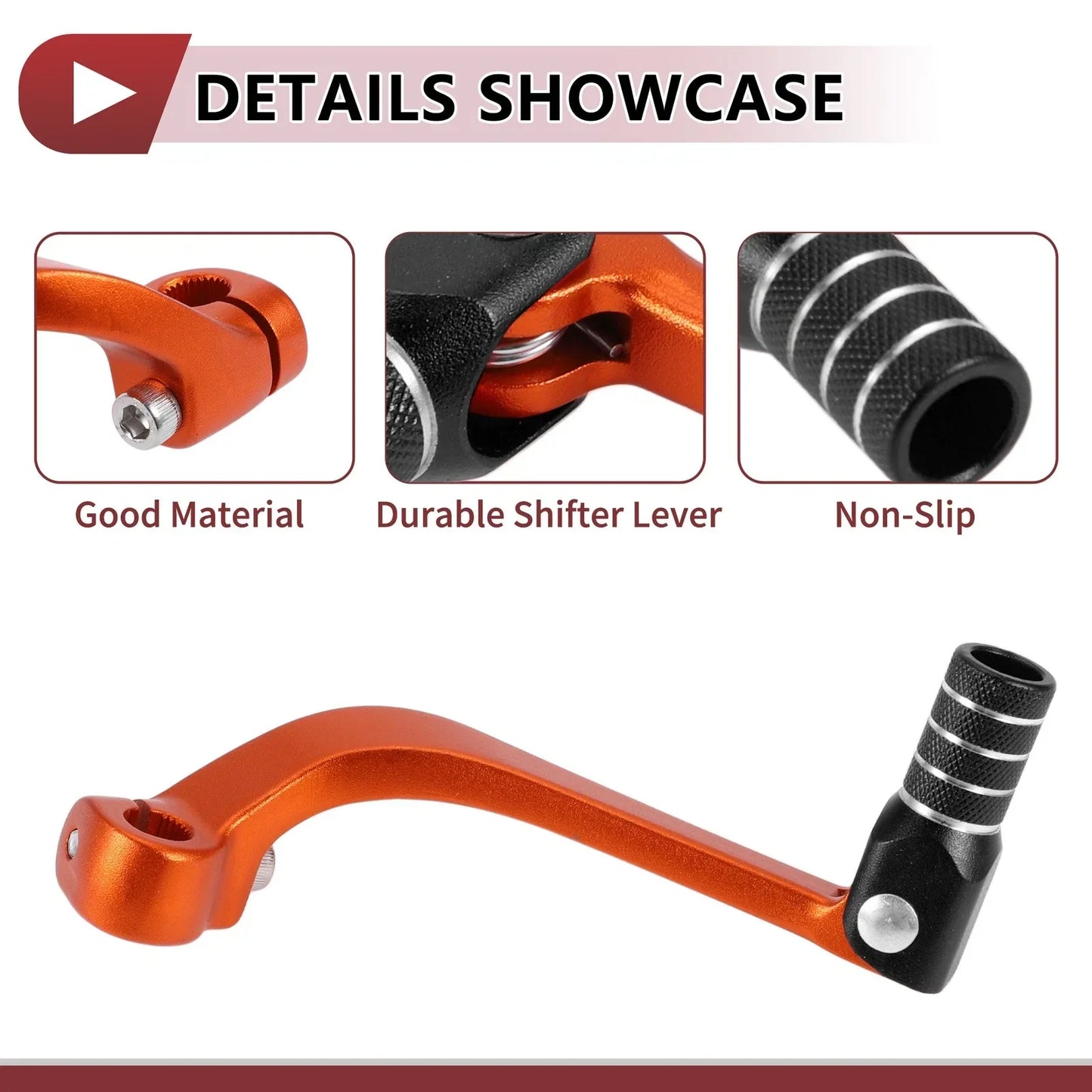 Folding Motorcycle Gear Shifter Lever for Honda CRF110F (2013-2018) Orange Black