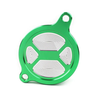 CNC Oil Filter Cover Cap for KX450 450F KLX450R Dirt Bike (2006-2015)