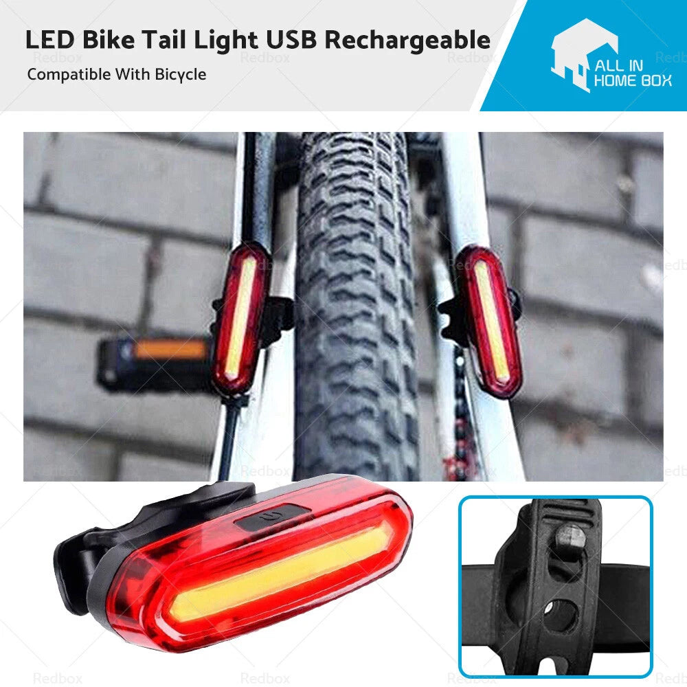 120 Lumens LED Rear Bike Tail Light USB Rechargeable for Bicycle