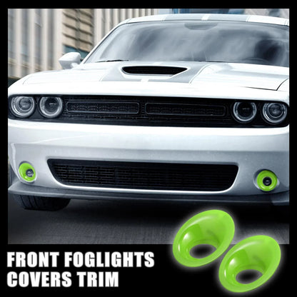 2 x Car ABS Front Fog Light Covers Trim for Dodge Challenger (2015-2020)