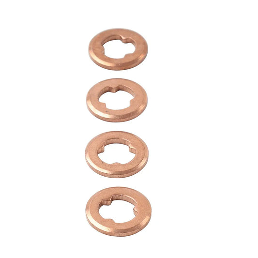 4 x Copper Diesel Injector Nozzle Seal Washers for Mazda BT-50, Ford (2006-2011)